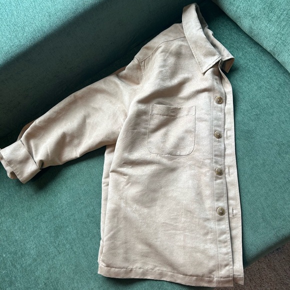 Suede Button Down Mens XL - Picture 2 of 2